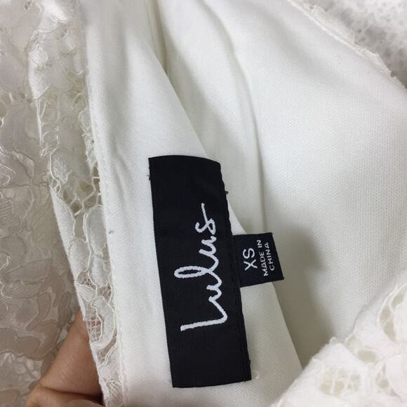 NWT Lulus Caterina White Lace Off-the-Shoulder Mermaid Maxi Dress Gown XS - Picture 6 of 16